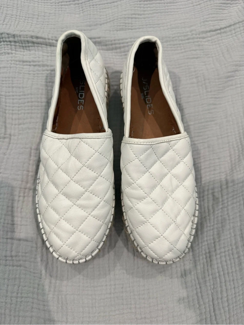 J/SLIDES White Quilted Slip-On Loafers for Men